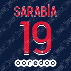 Sarabia 19 (Official PSG 2020/21 Home Ligue 1 Name and Numbering)